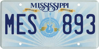 MS license plate MES893