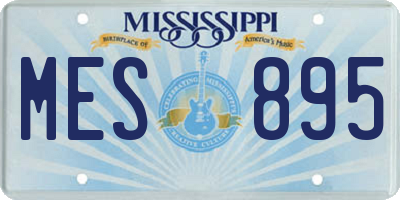 MS license plate MES895