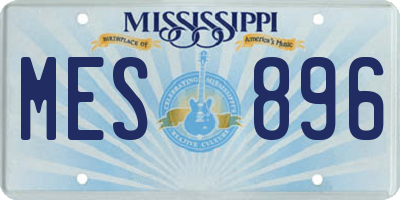 MS license plate MES896