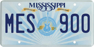 MS license plate MES900