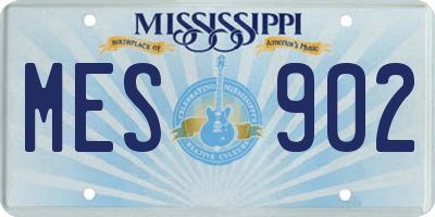 MS license plate MES902