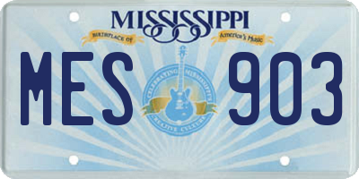 MS license plate MES903