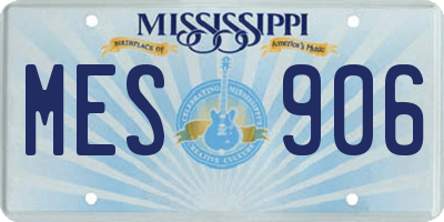 MS license plate MES906