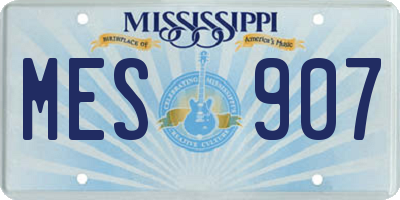 MS license plate MES907