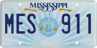MS license plate MES911