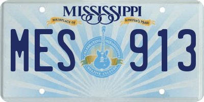MS license plate MES913