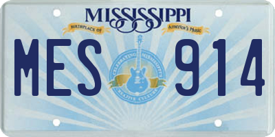 MS license plate MES914