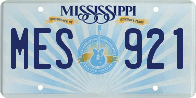 MS license plate MES921