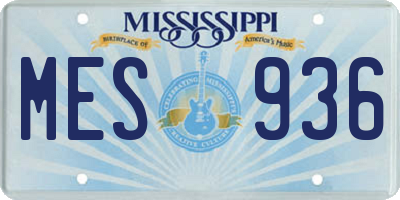 MS license plate MES936