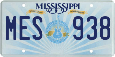 MS license plate MES938