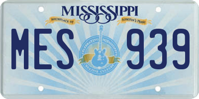 MS license plate MES939