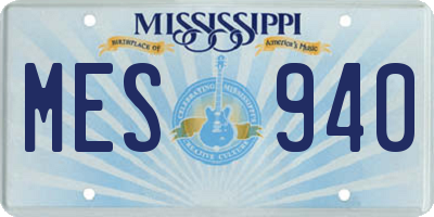 MS license plate MES940