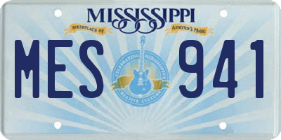 MS license plate MES941