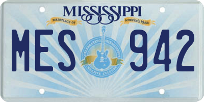 MS license plate MES942