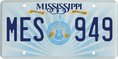 MS license plate MES949
