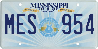 MS license plate MES954