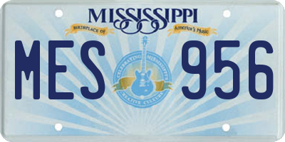 MS license plate MES956