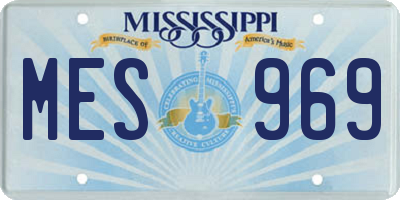 MS license plate MES969