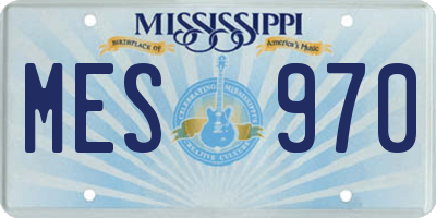 MS license plate MES970