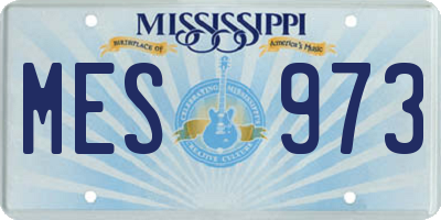 MS license plate MES973