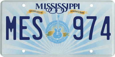 MS license plate MES974