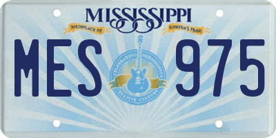 MS license plate MES975