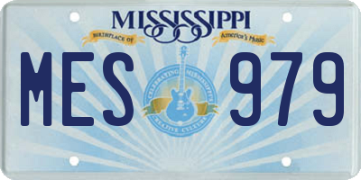 MS license plate MES979