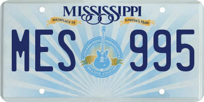 MS license plate MES995