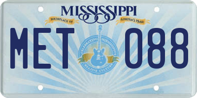 MS license plate MET088
