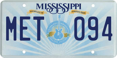 MS license plate MET094