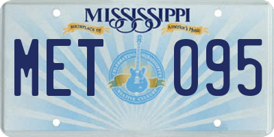 MS license plate MET095