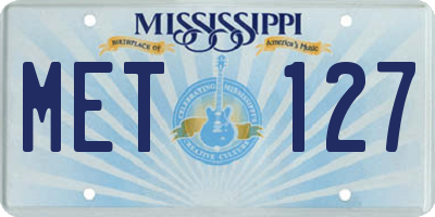 MS license plate MET127