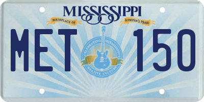 MS license plate MET150