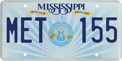 MS license plate MET155