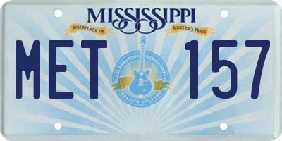 MS license plate MET157
