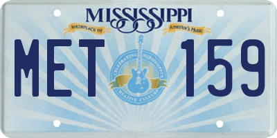 MS license plate MET159