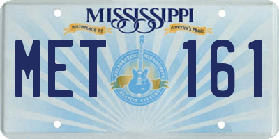 MS license plate MET161