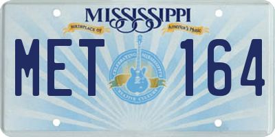 MS license plate MET164