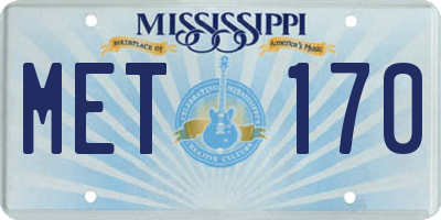 MS license plate MET170
