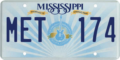 MS license plate MET174