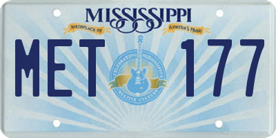 MS license plate MET177