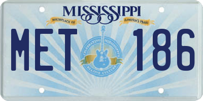MS license plate MET186