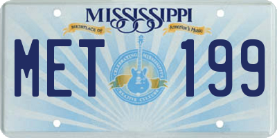 MS license plate MET199