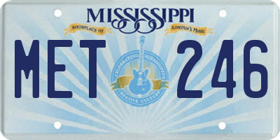 MS license plate MET246