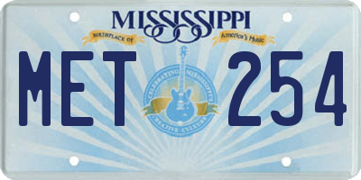 MS license plate MET254