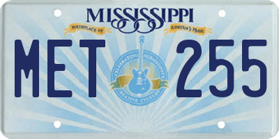 MS license plate MET255