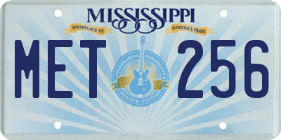 MS license plate MET256