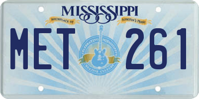 MS license plate MET261