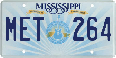 MS license plate MET264