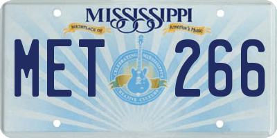 MS license plate MET266
